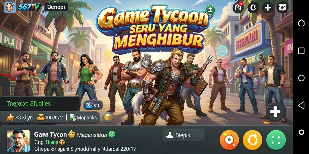 Tampilan permainan 567TV yang menarik dengan berbagai program.
