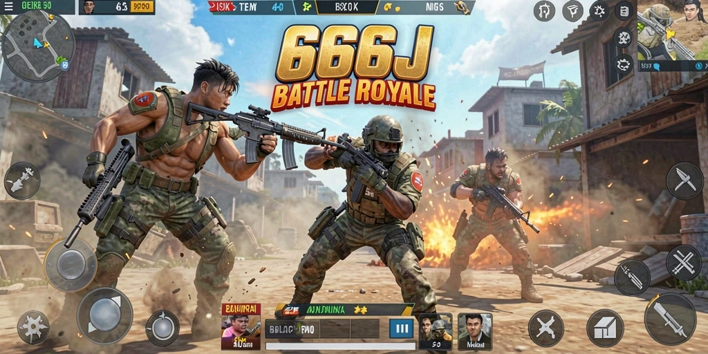 Screenshot gameplay <strong>666J</strong> menampilkan aksi seru dan strategi di medan perang.