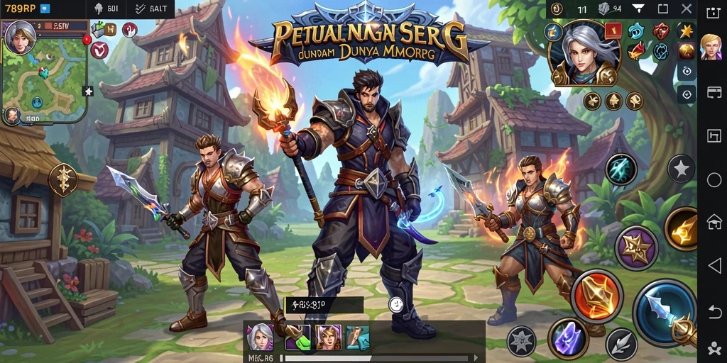 Gameplay seru dan interaksi dalam dunia MMORPG.
