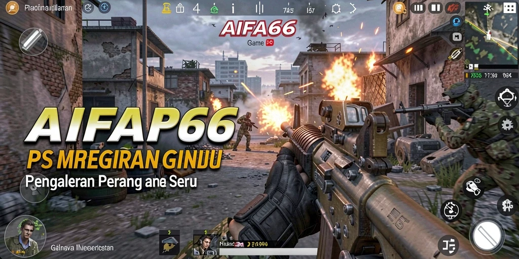 Tampilan gameplay AIFA66 dengan aksi tembak-menembak yang mendebarkan.