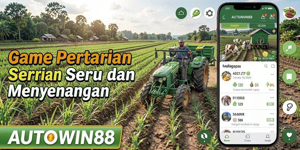 Tampilan gameplay AUTOWIN88 yang menarik dengan aktivitas bertani.