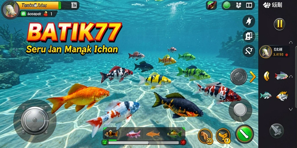 Screenshot dari gameplay Tembak Ikan yang mendebarkan di BATIK77.