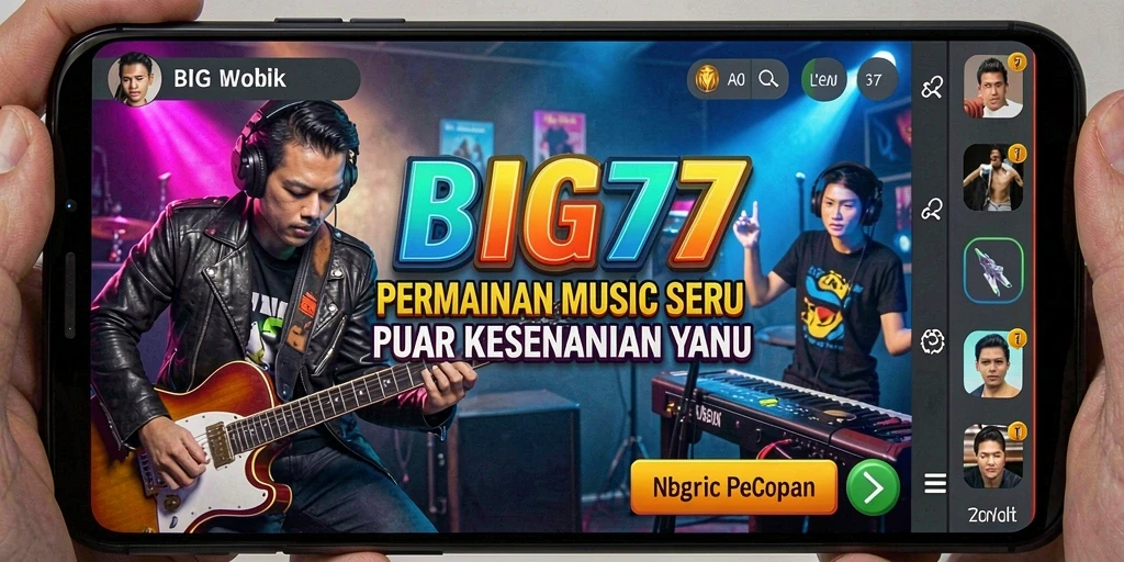 Screenshot gameplay BIG77 menampilkan keseruan permainan musik.