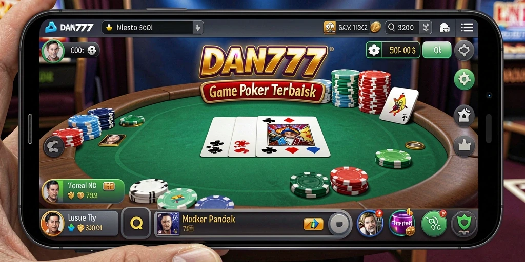 Screenshot gameplay poker yang mendebarkan di DAN777.