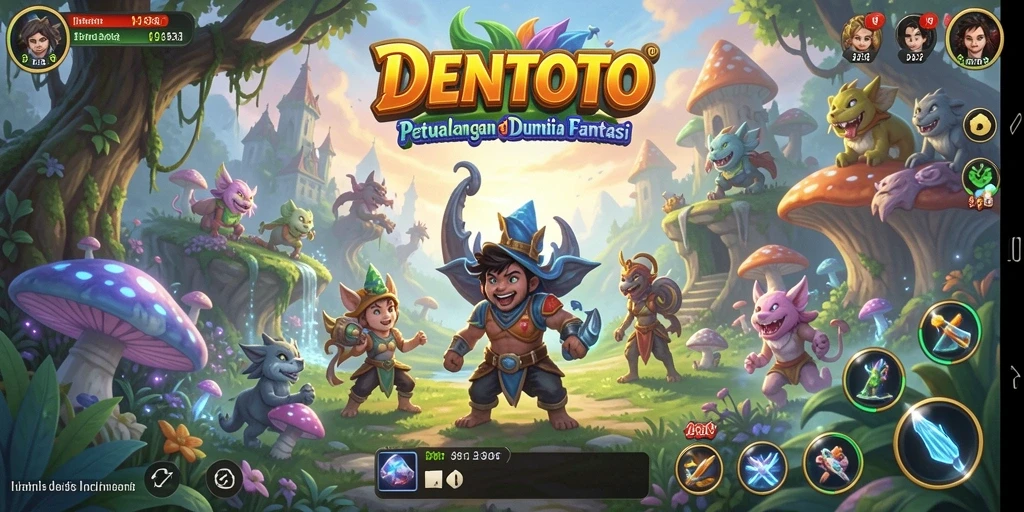 Tampilan gameplay DENTOTO menampilkan aksi seru di dunia petualangan.
