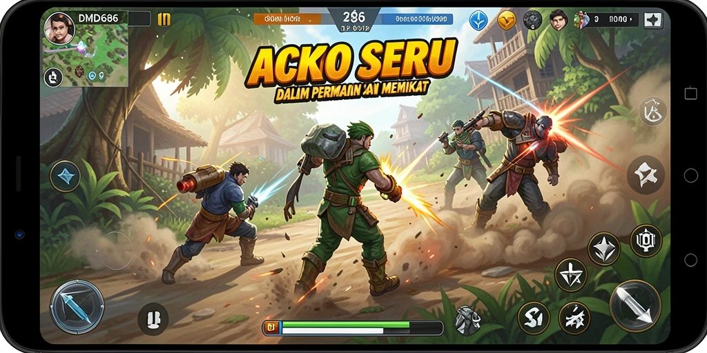 Tampilan gameplay DMD686 yang penuh aksi dan seru.