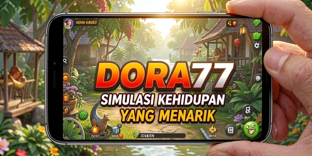 Tangkapan layar menampilkan pengalaman gameplay simulasi DORA77 yang menarik.