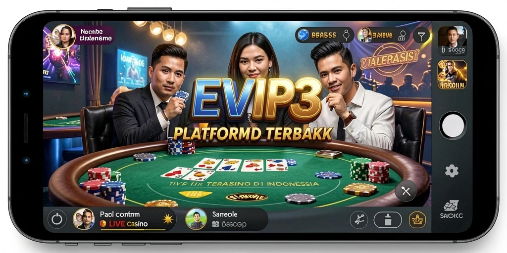 Tampilan gameplay yang menarik dan interaktif dari EVIP3 Live Casino.