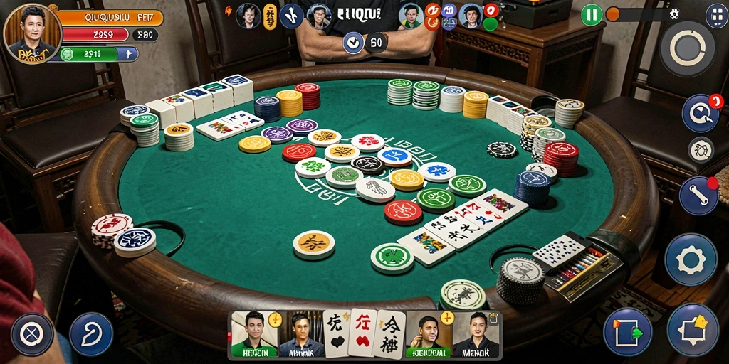 Tangkapan layar gameplay QiuQiu yang menegangkan dan seru.