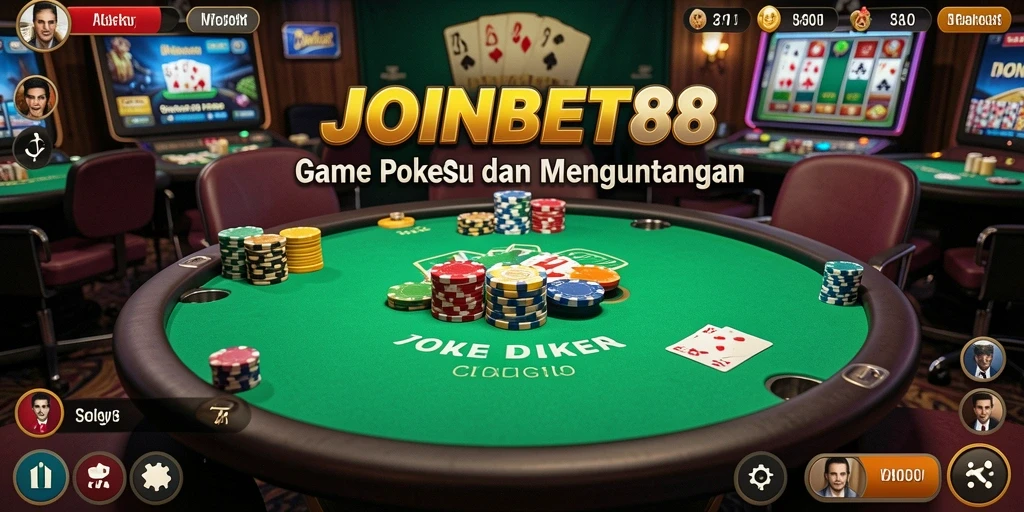 Screenshot gameplay JOINBET88 menampilkan suasana seru bermain poker.
