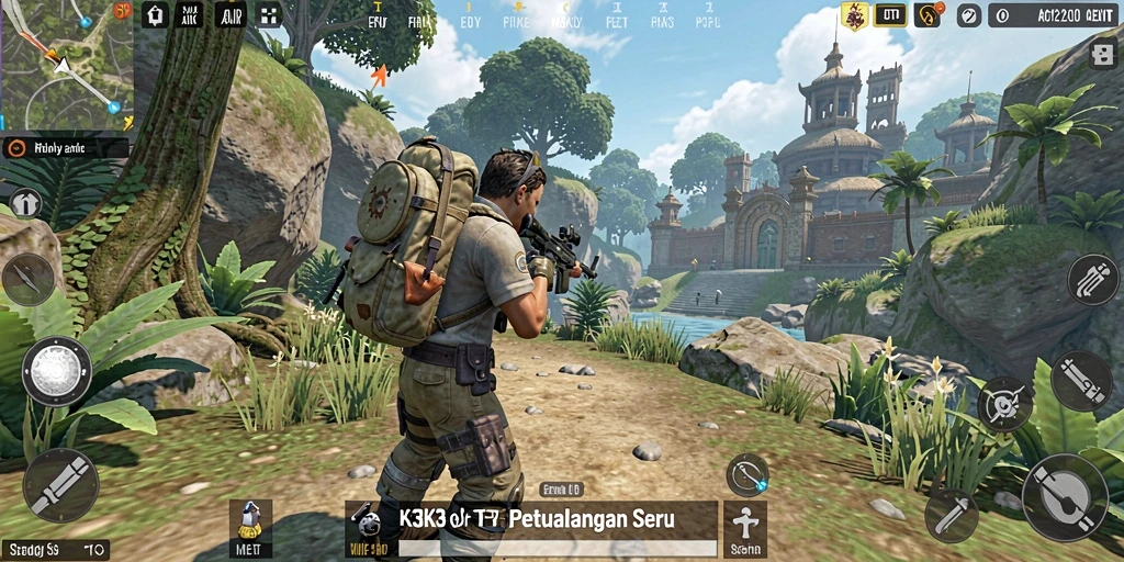 Tangkapan layar K3K3 menampilkan aksi seru gameplay TPS.