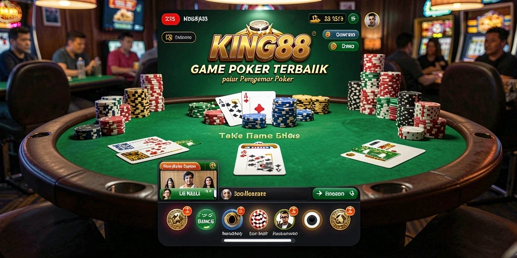 Tampilan gameplay seru dalam KING88 dengan pemain nyata dan suasana kasino.