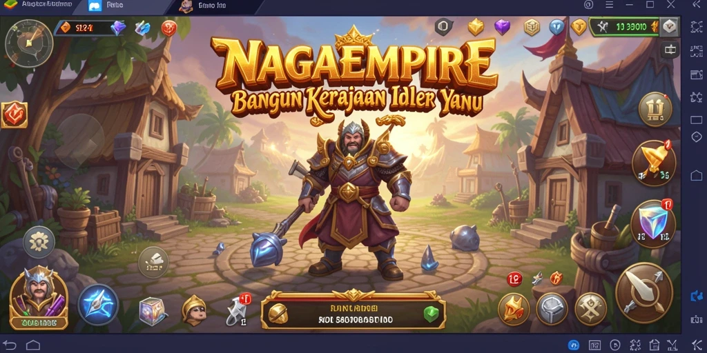 Tampilan menarik dari gameplay NAGAEMPIRE dalam membangun kerajaan idle.