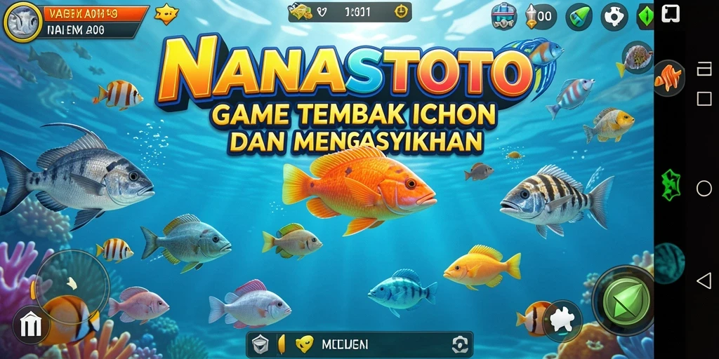 Tampilan gameplay seru dari game Tembak Ikan NANASTOTO.