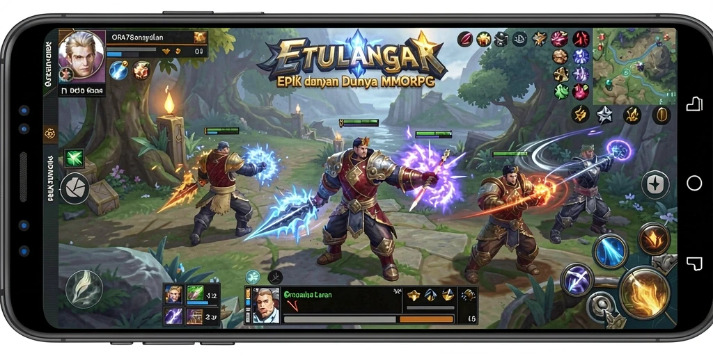 Tangkapan layar menampilkan momen epik dalam game MMORPG ORA78.