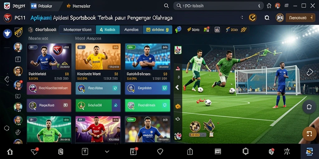 Screenshot PG11 menampilkan antarmuka aplikasi Sportsbook saat bertaruh.