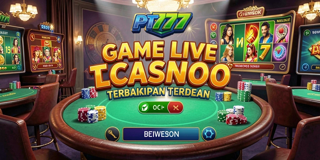 Tampilan gameplay Live Casino PT777 yang mengesankan dan interaktif.
