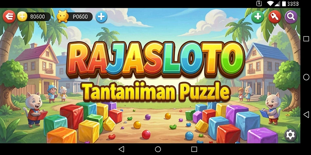 Tampilan menarik dari gameplay puzzle RAJASLOTO yang menantang.