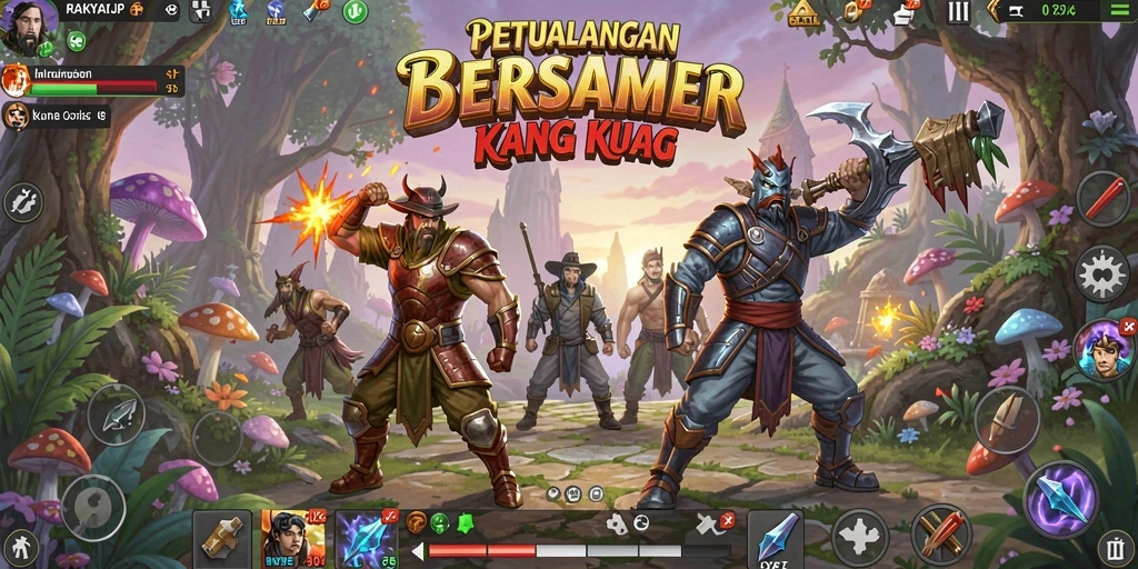 Tangkapan layar RAKYATJP menunjukkan aksi epic di pertarungan ARPG.