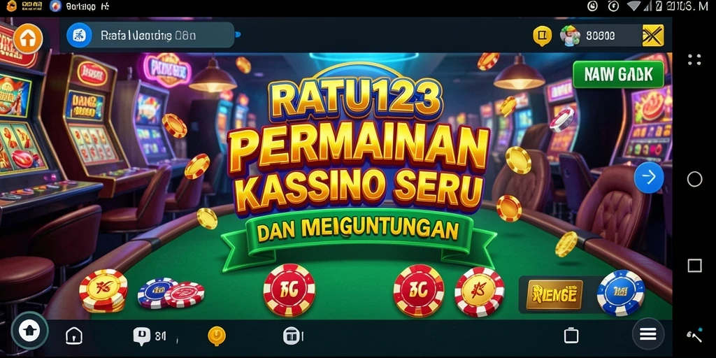 Tangkapan layar menunjukkan gameplay mendebarkan di permainan Kasino RATU123.