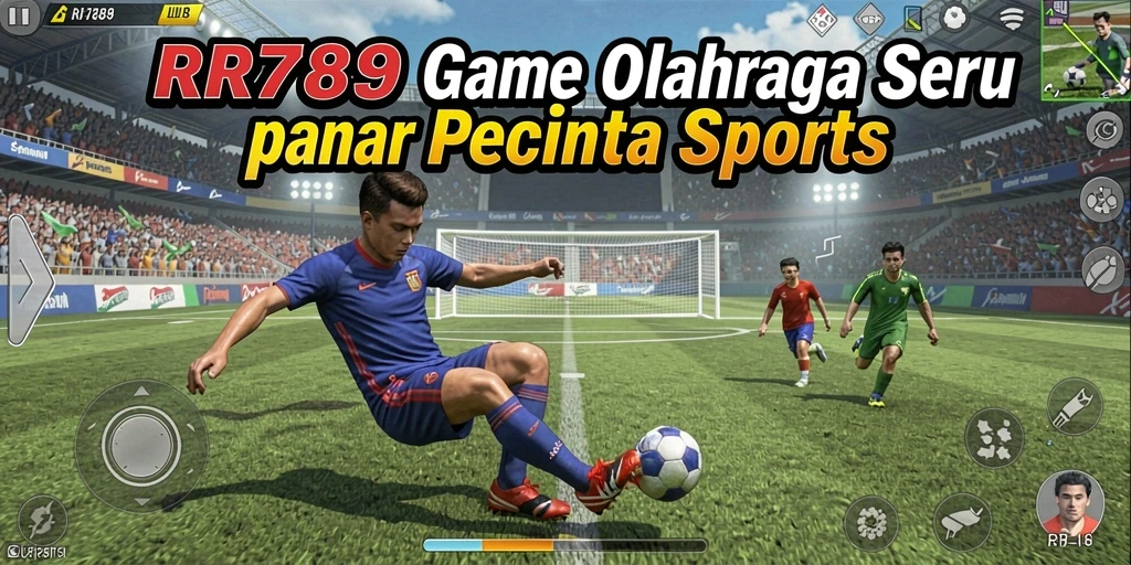 Tampilan gameplay dinamis dalam RR789 yang penuh semangat olahraga.