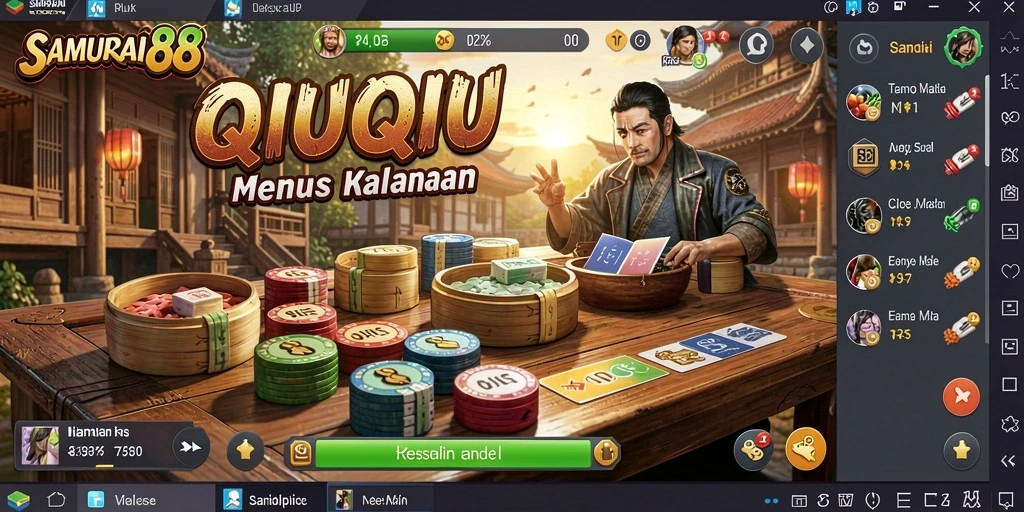 Tangkapan layar gameplay QiuQiu dari SAMURAI88 yang mendebarkan.