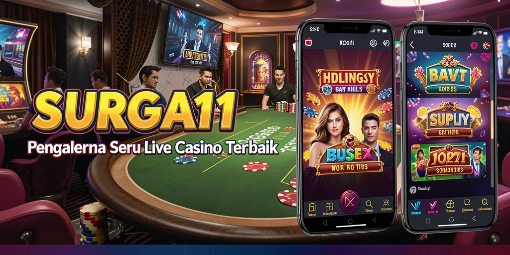 Tampilan gameplay SURGA11 yang menarik dengan dealer langsung.