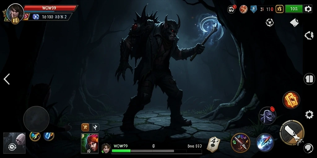 Screenshot gameplay WOW99 dengan suasana Horror yang mencekam.